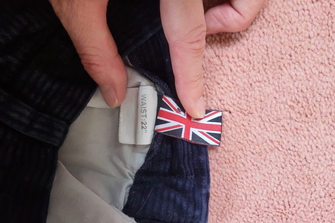 Navy Chord Shorts sized 22"