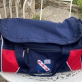 Selling with online payment: Crested navy sport bag