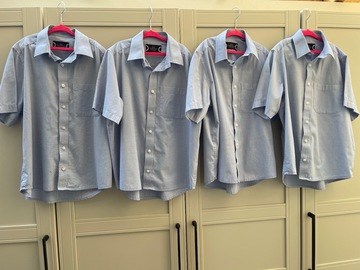 Selling with online payment: Blue Short-Sleeved Shirts (Yr 8/9) - 32" (13.5)