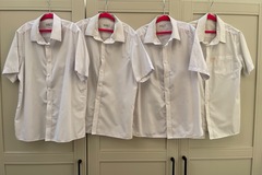 Selling with online payment: Short-sleeved White shirts - 11-12 Yrs