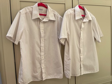 Selling with online payment: Short-sleeve white shirts (10-11)