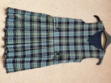 Selling with online payment: 28” Navy Tartan Pinafore
