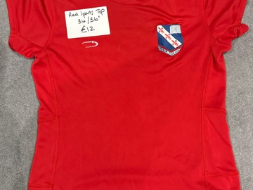 Selling with online payment: Red Fitness Shirt