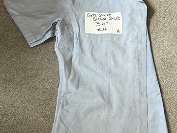 Selling with online payment: Good condition girls short sleeve blue shirt £4 A