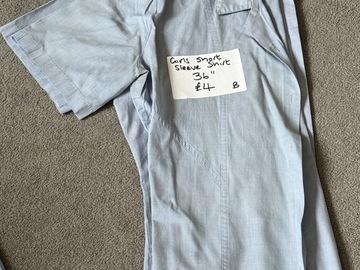 Selling with online payment: Good condition girls short sleeve blue shirt £4 B