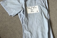 Selling with online payment: Good condition girls short sleeve blue shirt £4 B