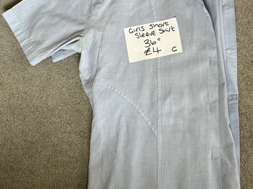 Selling with online payment: Good condition girls short sleeve blue shirt £4 C