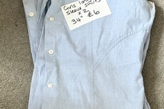 Selling with online payment: Good condition girls long sleeve blue shirts x2 34" £6
