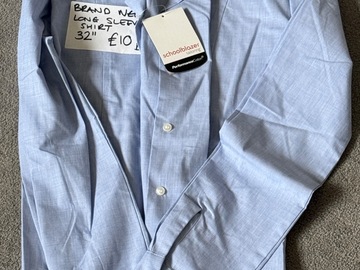 Selling with online payment: Brand New girls long sleeve blue shirt 32" £10 B