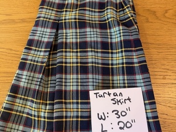 Selling with online payment: Tartan 4 Pleat Skirt 30/20