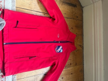 Selling with online payment: Red soft shell jacket