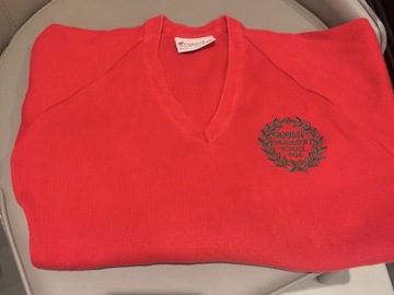 Selling with online payment: Red crest jumper