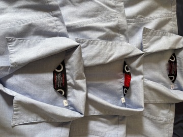 Selling with online payment: 3x Monkton Combe Long-sleeve Blue Shirts 32”