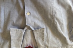 Selling with online payment: Long-sleeve Blue Shirt 34”