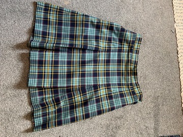 Selling with online payment: Tartan 4 Pleat Skirt W27 L20