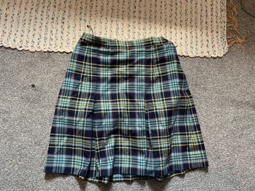 Selling with online payment: Tartan 4 Pleat Skirt W24 L 17