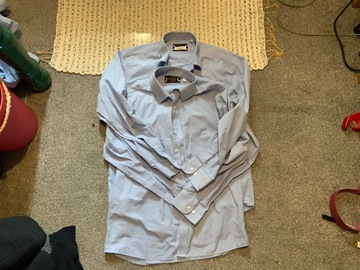 Selling with online payment: 2x Blue Shirts (Snr)